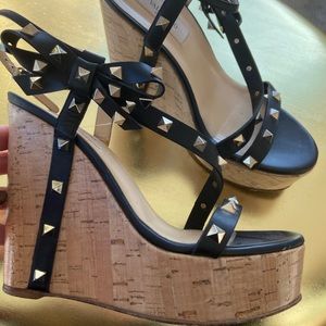 Valentino rock stud wedge
